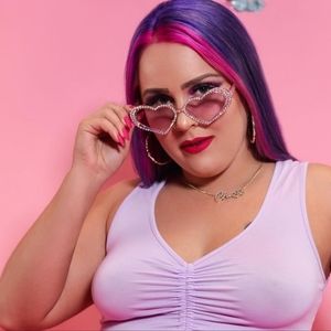 True Love Heart Sunglasses Encrusted with Rhinestones Purple Frame and Lens